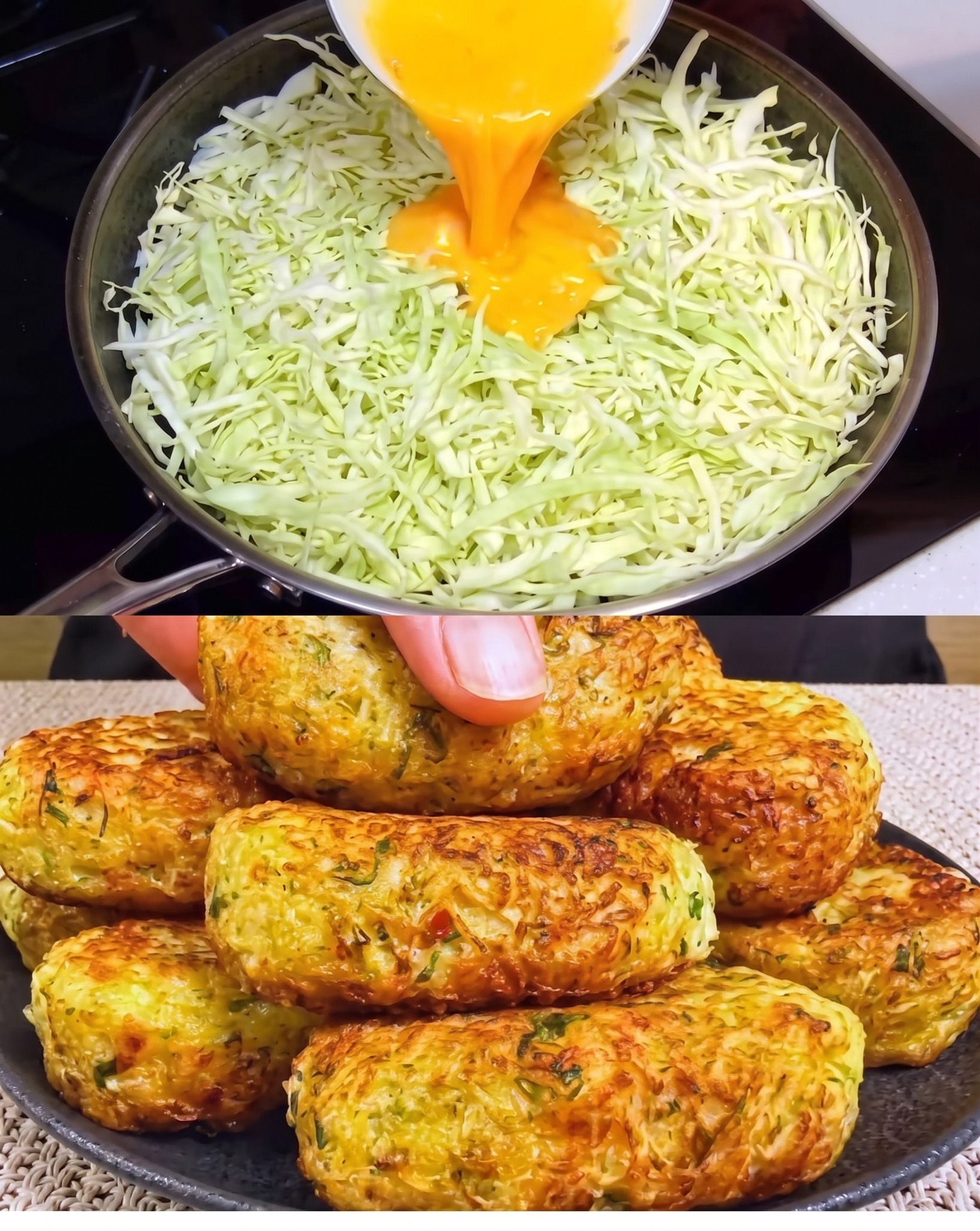 Golden Mediterranean Cabbage Egg Cutlets