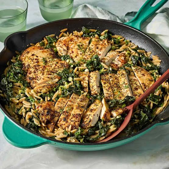 Anti-Inflammatory High-Protein Dill Chicken Orzo