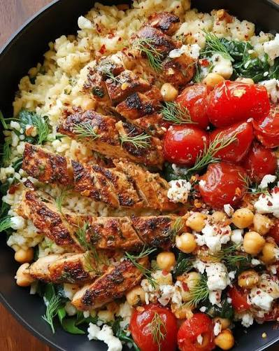 🇬🇷 Mediterranean Greek Chicken & Lemon Rice